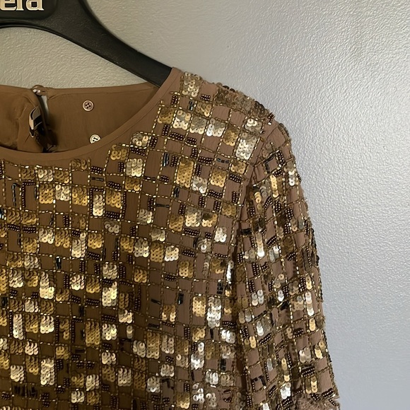 TOPSHOP; Gold Mini Dress✨ - Picture 5 of 6